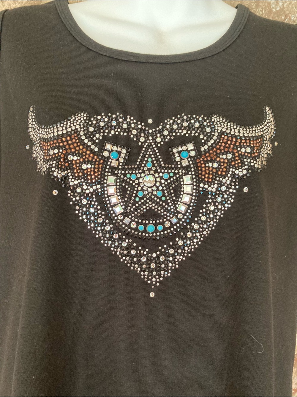Vintage Christine Alexander  top size Large Bling sleeveless